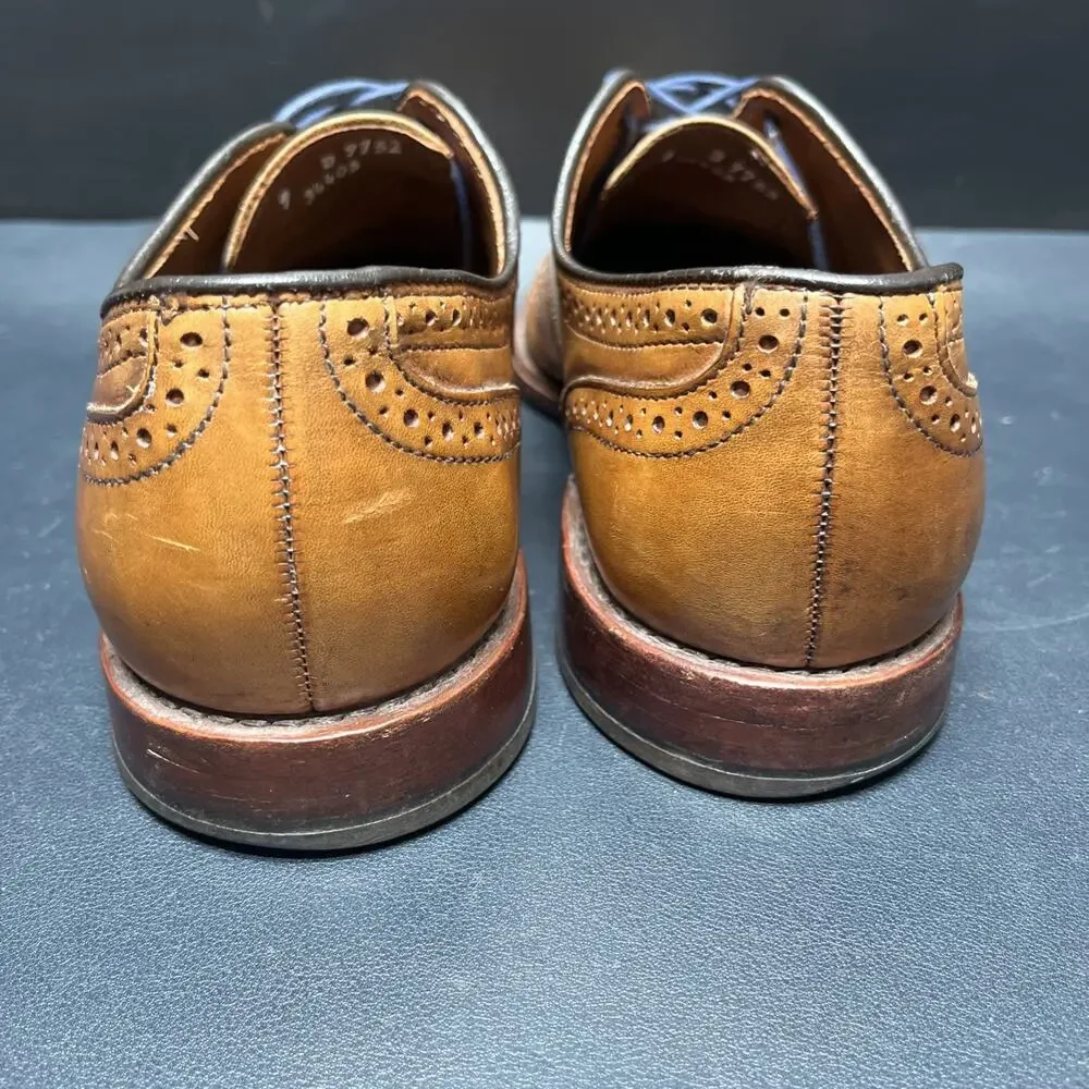 Allen Edmonds Players Shoe Walnut Wingtip Oxford Shoes 9752 Mens Size 9 D